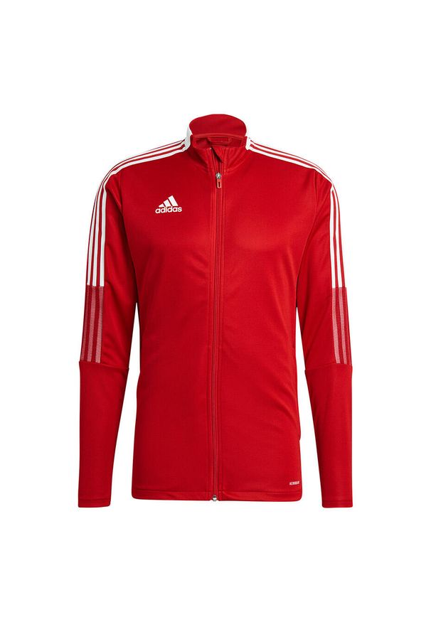Adidas - Bluza piłkarska męska adidas Tiro 21 Track. Kolor: biały, wielokolorowy, czerwony. Sport: piłka nożna