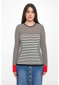 Elisabetta Franchi - Sweter damski w paski ELISABETTA FRANCHI. Wzór: paski #4