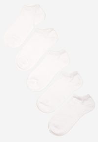 Renee - Białe 5-pack Skarpety do Kostki Stopki Tellessa. Kolor: biały. Materiał: bawełna
