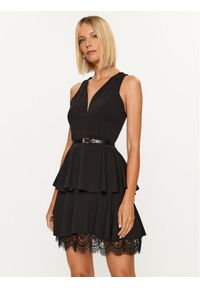 Rinascimento Sukienka koktajlowa CFC0115321003 Czarny Regular Fit. Kolor: czarny. Materiał: syntetyk. Styl: wizytowy