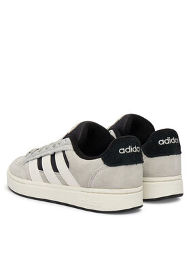 Adidas - adidas Sneakersy Grand Court Alpha HQ7360 Szary. Kolor: szary. Materiał: skóra, zamsz