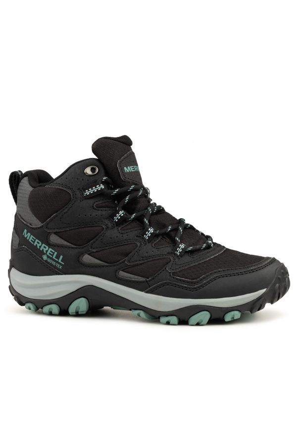 Givova - Buty damskie trekkingowe Merrell WEST RIM SPORT MID GTX. Kolor: czarny. Styl: sportowy