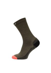 Salewa - Skarpety trekkingowe damskie Mtn Trn Am Crew Women. Kolor: zielony. Materiał: wełna
