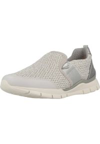 Geox - Buty GEOX J SUKIE GIRL Srebrny. Kolor: szary. Materiał: tkanina. Sport: turystyka piesza