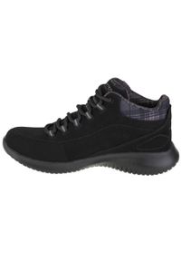 skechers - Buty do chodzenia dla dzieci Skechers Just Chill. Wysokość cholewki: za kostkę. Zapięcie: sznurówki. Kolor: czarny. Materiał: materiał, tkanina, skóra. Szerokość cholewki: normalna. Sport: turystyka piesza