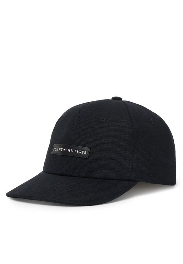 TOMMY HILFIGER - Tommy Hilfiger Czapka z daszkiem Logo Patch Canvas Baseball Cap AM0AM14119 Czarny. Kolor: czarny. Materiał: bawełna