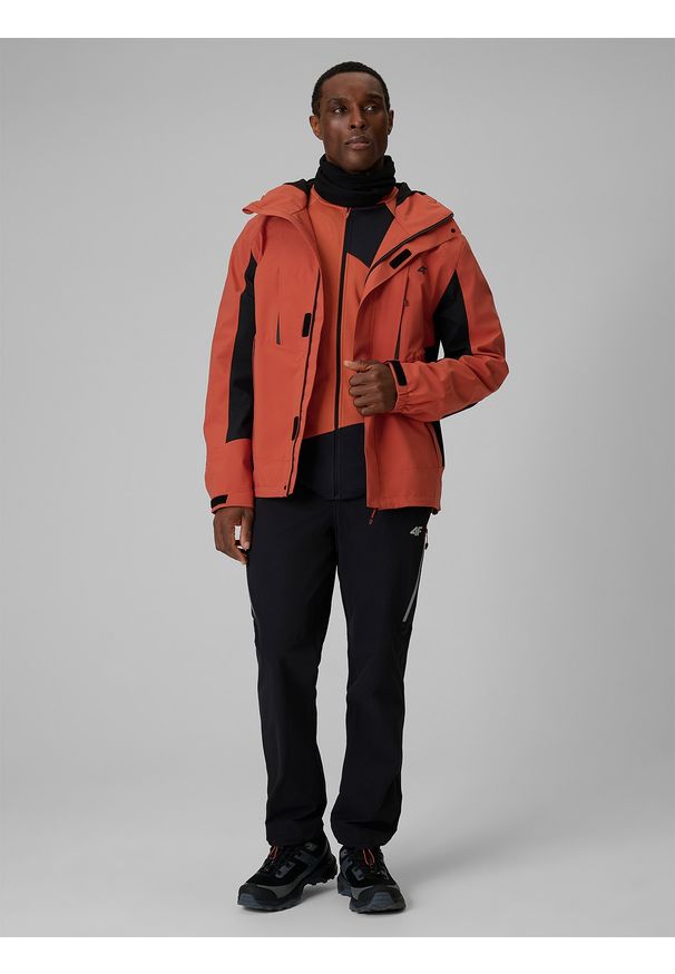 4f - 4F Spodnie trekkingowe szybkoschnące męskie - czarne 3XL. Kolor: czarny. Materiał: tkanina, materiał. Długość: długie. Sport: turystyka piesza