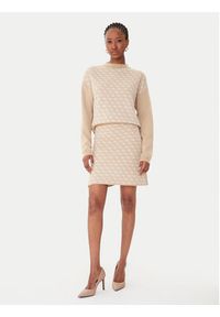 Guess Spódnica ołówkowa W5BD81 Z3JD2 Beżowy Slim Fit. Kolor: beżowy. Materiał: syntetyk #4