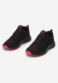 Born2be - Czarno-Czerwone Buty Sportowe Nesiche. Nosek buta: okrągły. Zapięcie: sznurówki. Kolor: czarny. Materiał: materiał. Sport: wspinaczka #4