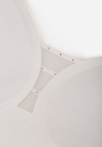 Born2be - Biały Biustonosz z Prążkowanego Materiału Ezimere. Kolor: biały. Materiał: prążkowany, materiał. Rodzaj stanika: wyciągane miseczki. Wzór: gładki #3