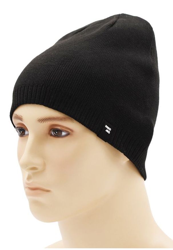 Czapka Dwustronna, Czarno-Granatowa Ciepła, Jesienno-Zimowa, Beanie -Pako Jeans. Kolor: niebieski. Materiał: akryl. Wzór: ze splotem. Sezon: jesień, zima. Styl: sportowy