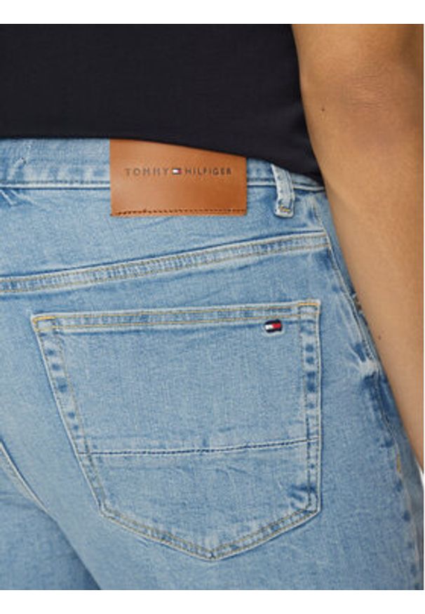 TOMMY HILFIGER - Tommy Hilfiger Szorty jeansowe Brooklyn MW0MW39195 Niebieski Slim Fit. Kolor: niebieski. Materiał: bawełna