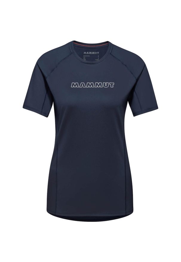 Koszulka sportowa damska Mammut Selun Fl Logo. Kolor: niebieski. Materiał: poliester, bawełna. Długość rękawa: krótki rękaw. Długość: krótkie. Sport: turystyka piesza