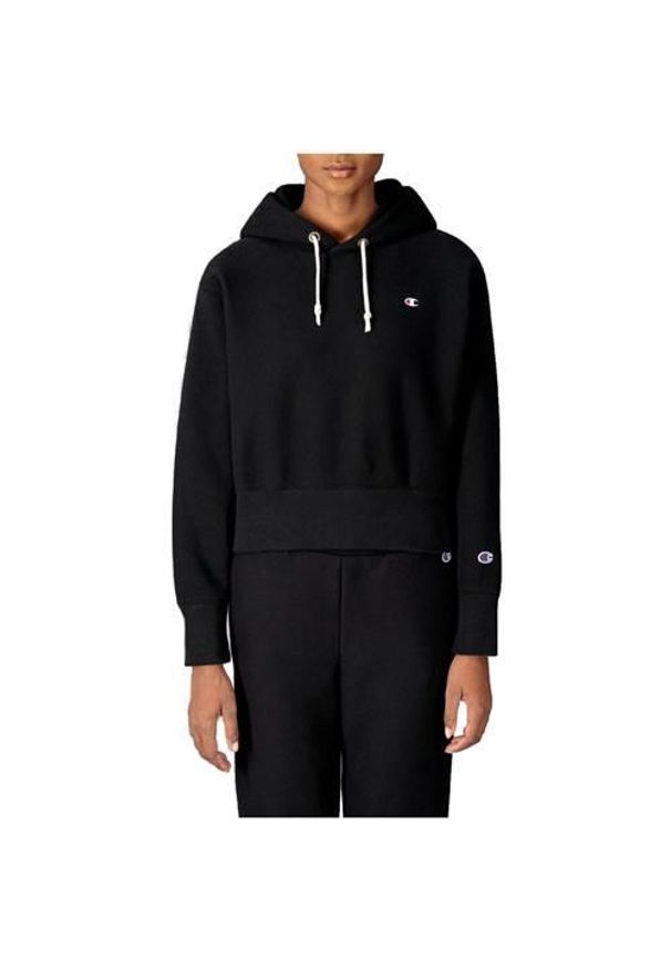 Bluzy sportowa damska Champion Wmns Reverse Weave Cropped Hoodie. Typ kołnierza: kaptur. Kolor: czarny