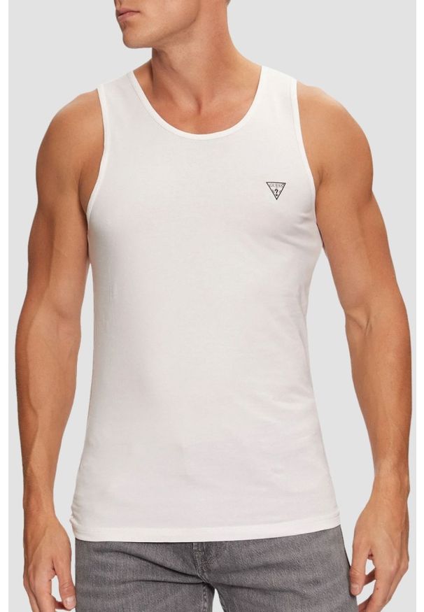 Guess - GUESS Biała męska podkoszulka 2 Pack, Rozmiar L. Kolor: biały