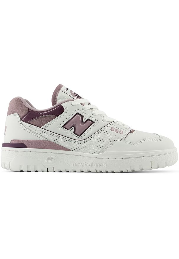 Buty damskie New Balance BBW550EF – białe. Kolor: biały. Materiał: skóra. Szerokość cholewki: normalna