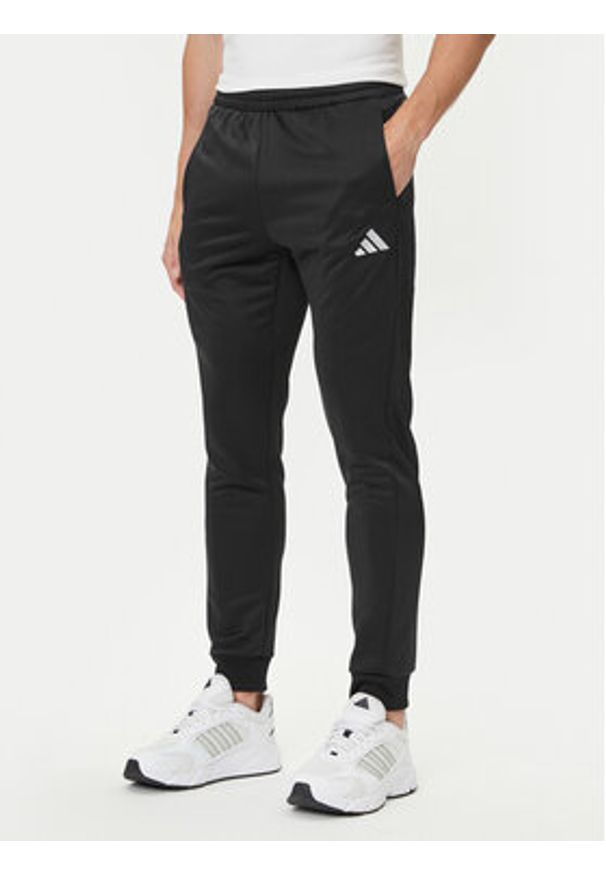 Adidas - adidas Dres Basic 3-Stripes JI8876 Szary Regular Fit. Kolor: szary. Materiał: syntetyk