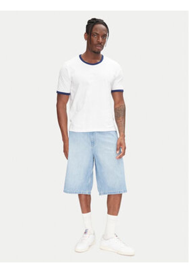 Jack & Jones T-Shirt Ringer 12277262 Biały Regular Fit. Kolor: biały. Materiał: bawełna