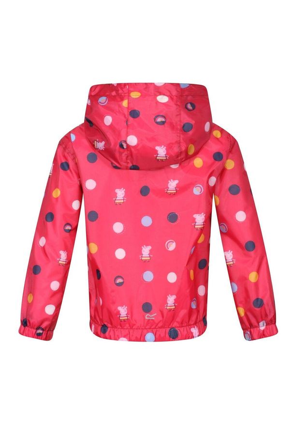 Regatta - Dziecięca Kurtka Przeciwdeszczowa Peppa Muddy Puddle. Kolor: czerwony. Styl: sportowy. Sport: turystyka piesza