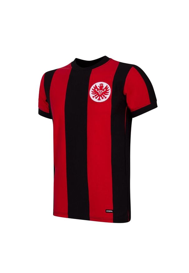 COPA FOOTBALL - Koszulka piłkarska retro Eintracht Frankfurt 1971-72. Kolor: czerwony, wielokolorowy, czarny. Sport: piłka nożna