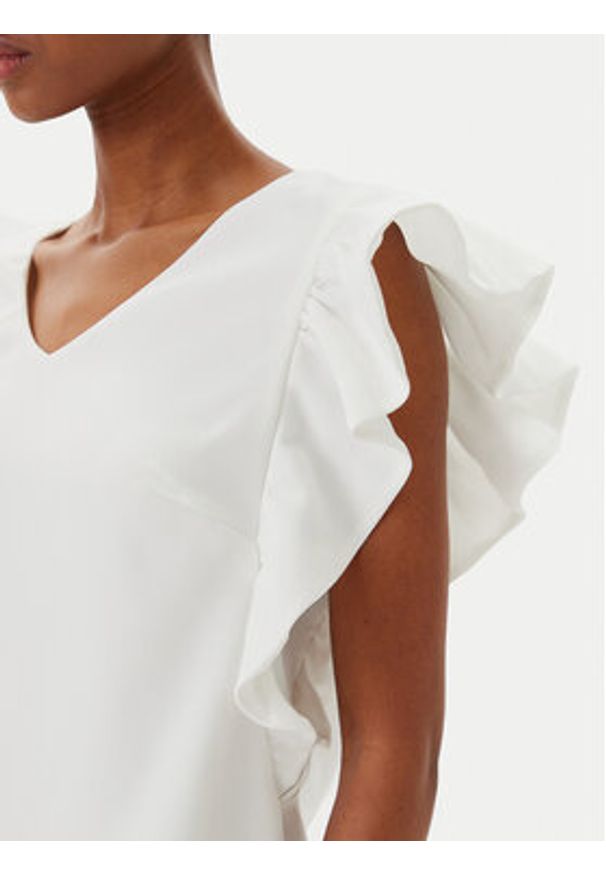 Fracomina Sukienka koktajlowa FR25SD1024W46001 Écru Regular Fit. Materiał: syntetyk. Styl: wizytowy