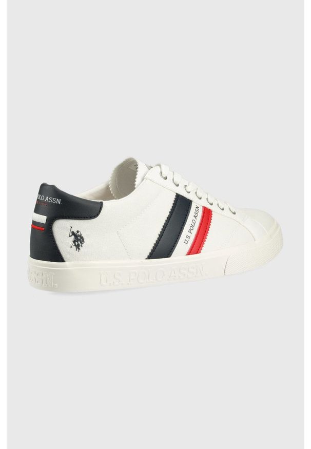 U.S. Polo Assn. tenisówki kolor biały. Nosek buta: okrągły. Zapięcie: sznurówki. Kolor: biały. Materiał: guma