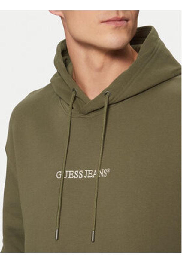Guess Jeans Bluza M5RQ38 KCPR1 Khaki Regular Fit. Kolor: brązowy. Materiał: bawełna