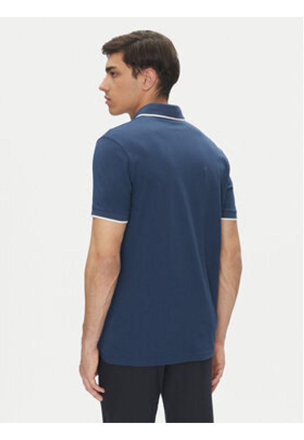 BOSS Polo Passertip 50507699 Niebieski Slim Fit. Typ kołnierza: polo. Kolor: niebieski. Materiał: bawełna