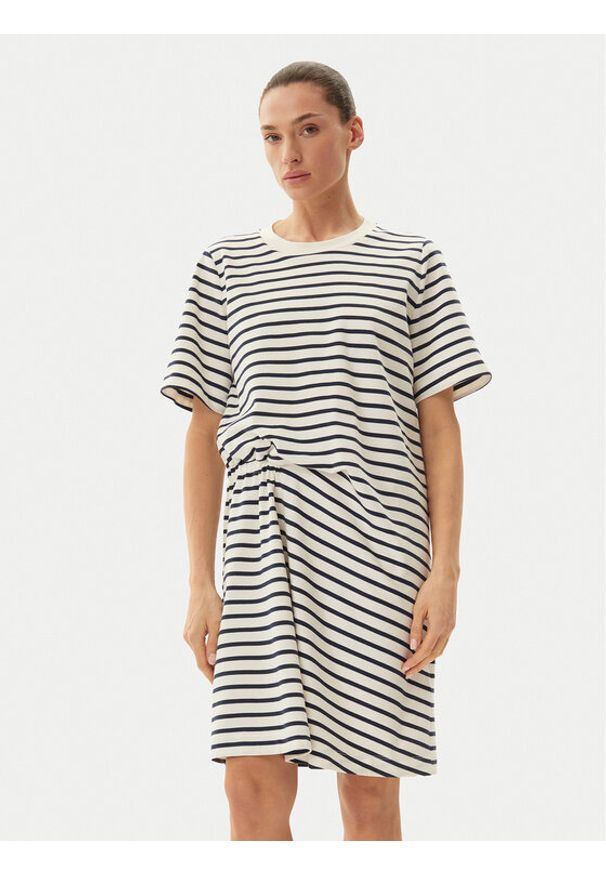 Weekend Max Mara Sukienka codzienna 2515621012650 Granatowy Regular Fit. Okazja: na co dzień. Kolor: niebieski. Materiał: bawełna. Typ sukienki: proste. Styl: casual