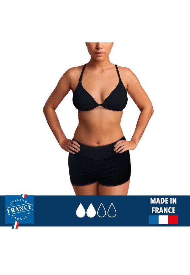 PLIM UNDERWEAR - Menstruacyjne szorty kąpielowe – średnia chłonność. Kolor: czarny