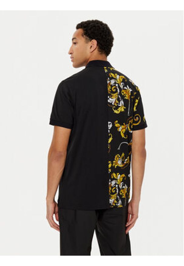 Versace Jeans Couture Polo 78GAG625 Czarny Regular Fit. Typ kołnierza: polo. Kolor: czarny. Materiał: bawełna