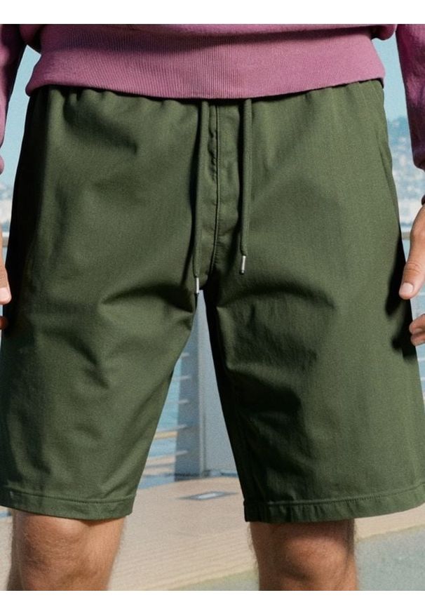 Sinsay - Szorty jogger - khaki. Kolor: brązowy