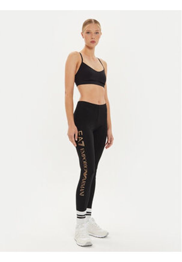 EA7 Emporio Armani Legginsy 8NTP63 TJ01Z 0210 Czarny Slim Fit. Kolor: czarny. Materiał: bawełna