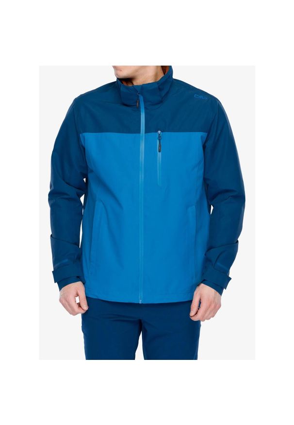Kurtka przeciwdeszczowa męska CMP Muse Jacket Fix Hood. Kolor: niebieski. Sport: turystyka piesza