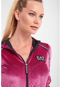 EA7 Emporio Armani - Bluza EA7 EMPORIO ARMANI. Typ kołnierza: kaptur. Materiał: tkanina, welur, prążkowany. Wzór: paski #2