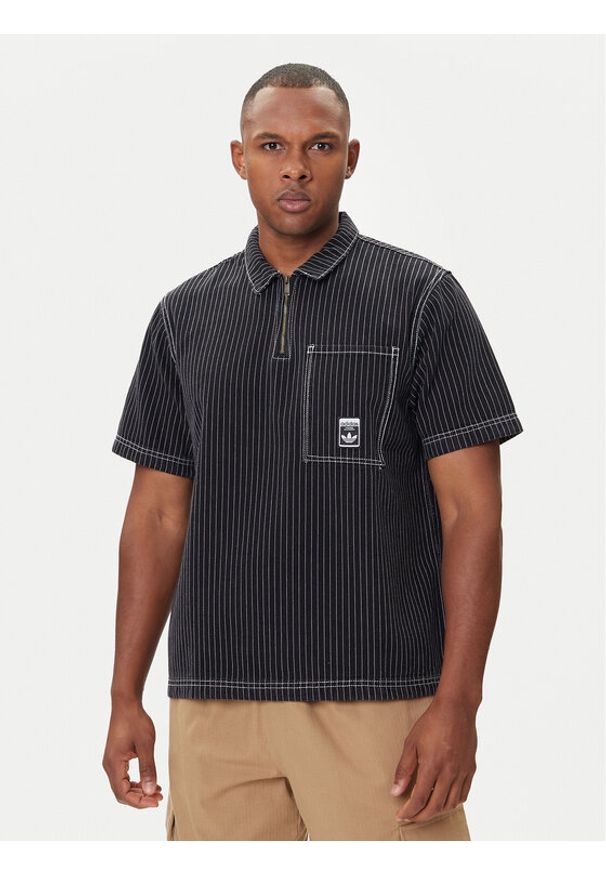 Adidas - adidas Polo Wabash JW0171 Czarny Loose Fit. Typ kołnierza: polo. Kolor: czarny. Materiał: bawełna