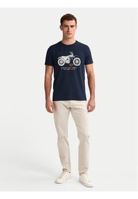 Petrol Industries T-Shirt M-1050-TSR707 Granatowy Regular Fit. Kolor: niebieski. Materiał: bawełna