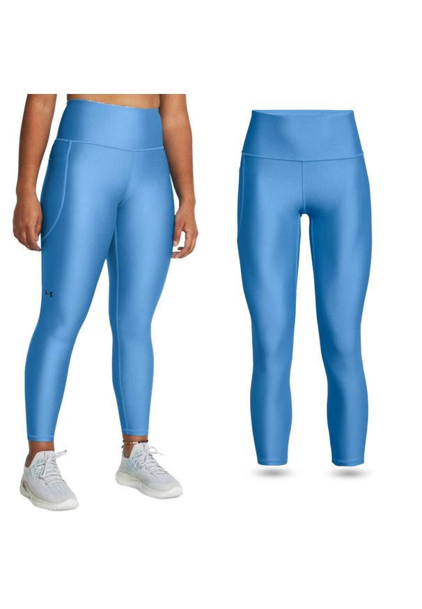 Under Armour - Legginsy treningowe damskie UNDER ARMOUR HeatGear szybkoschnące termoaktywne. Kolor: niebieski. Sport: bieganie
