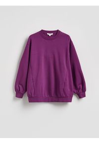 Reserved - Bawełniana bluza - fioletowy. Kolor: fioletowy. Materiał: bawełna #1