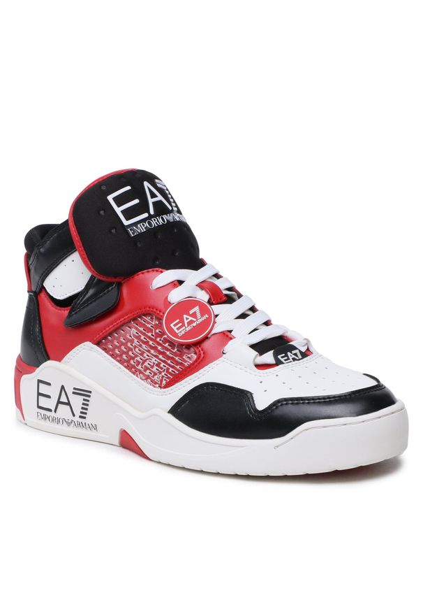 Sneakersy EA7 Emporio Armani X8Z033 XK267 R391 Racing Red/Blk/Wht. Kolor: czerwony. Materiał: skóra