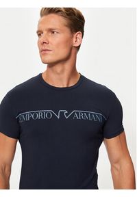 Emporio Armani Underwear T-Shirt 111035 4F516 00135 Granatowy Slim Fit. Kolor: niebieski. Materiał: bawełna #4