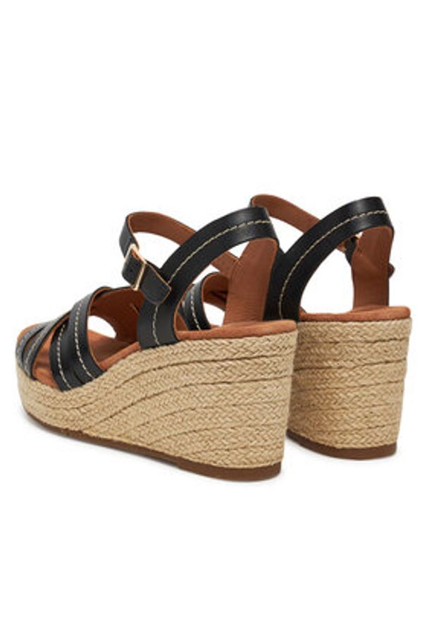 Clarks Espadryle Sabina Strap 26181462 Czarny. Kolor: czarny. Materiał: skóra