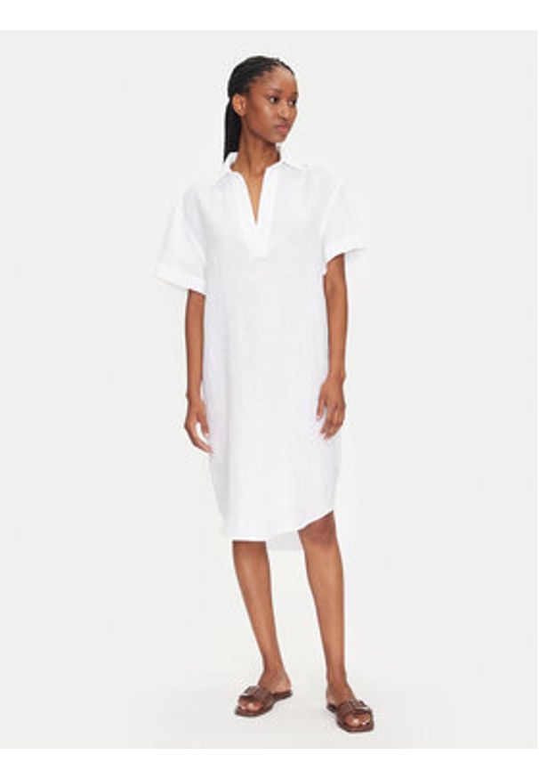 GANT - Gant Sukienka letnia 4503433 Biały Relaxed Fit. Kolor: biały. Materiał: len. Sezon: lato