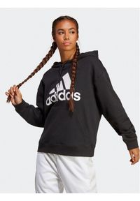 Adidas - adidas Bluza Essentials Big Logo Oversized French Terry Hoodie HR4934 Czarny Loose Fit. Kolor: czarny. Materiał: bawełna #1