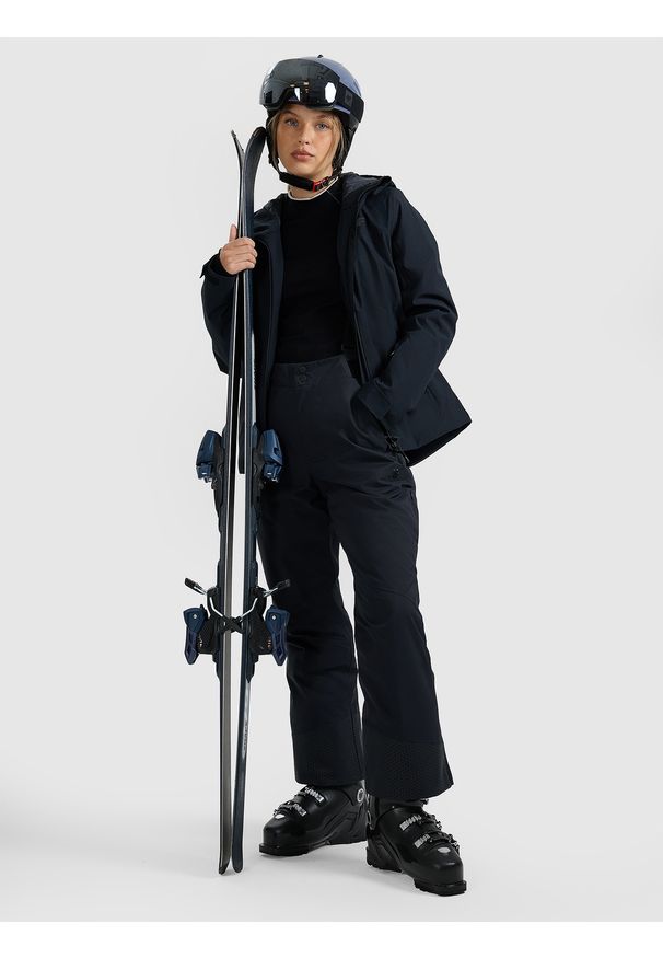 4f - 4F Spodnie narciarskie z szelkami membrana Dermizax 20000 damskie - czarne XXL. Kolor: czarny. Materiał: poliester, materiał. Technologia: Dermizax. Wzór: gładki. Sezon: zima. Sport: narciarstwo