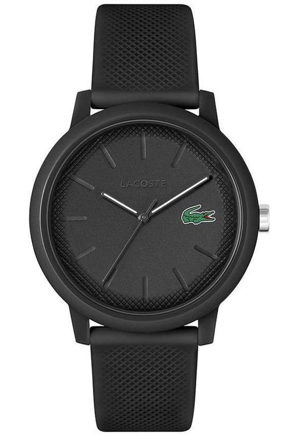 Męski Zegarek Lacoste 12.12 Black 2011171 Sportowy Minimalizm All-Black. Styl: sportowy