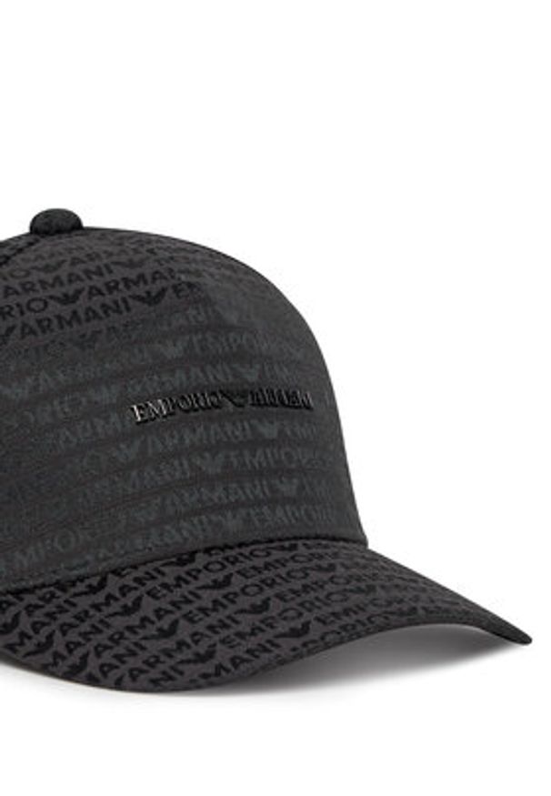 Emporio Armani Czapka z daszkiem EM001321 AF14034 U8168 Czarny. Kolor: czarny. Materiał: materiał, poliamid