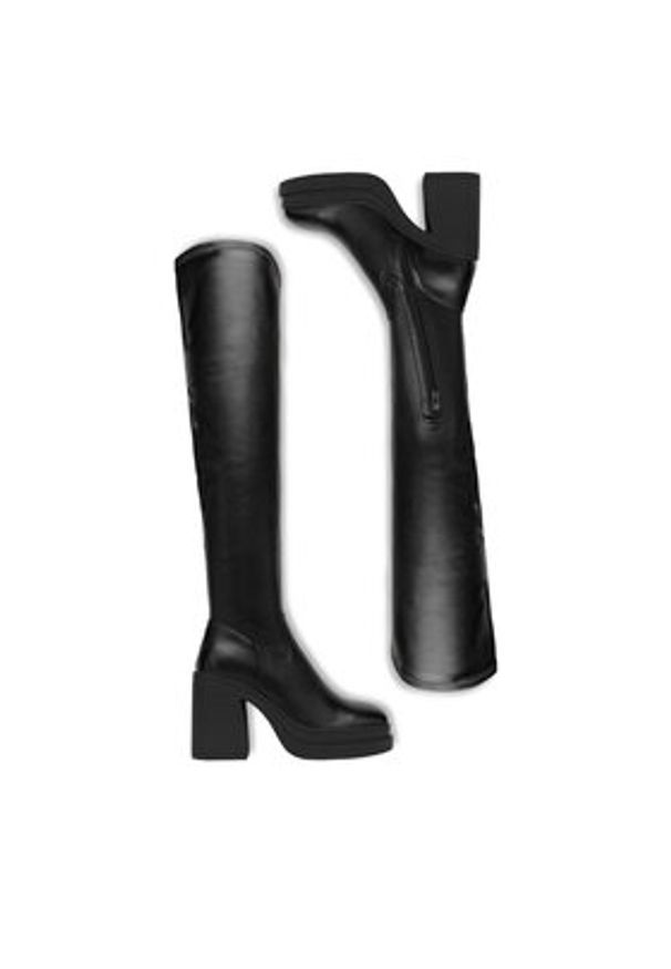 DeeZee Kozaki 6101-1 Czarny. Kolor: czarny. Materiał: materiał, syntetyk, skóra