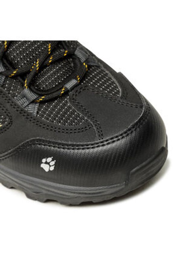 Jack Wolfskin Trekkingi Vojo Texapore Mid K 4042181 Czarny. Kolor: czarny. Materiał: skóra. Sport: turystyka piesza