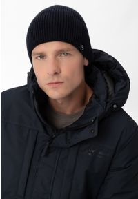 Volcano - Klasyczna czapka zimowa H-REVERS. Kolor: niebieski. Materiał: dzianina, materiał. Wzór: ze splotem. Sezon: zima. Styl: klasyczny #1